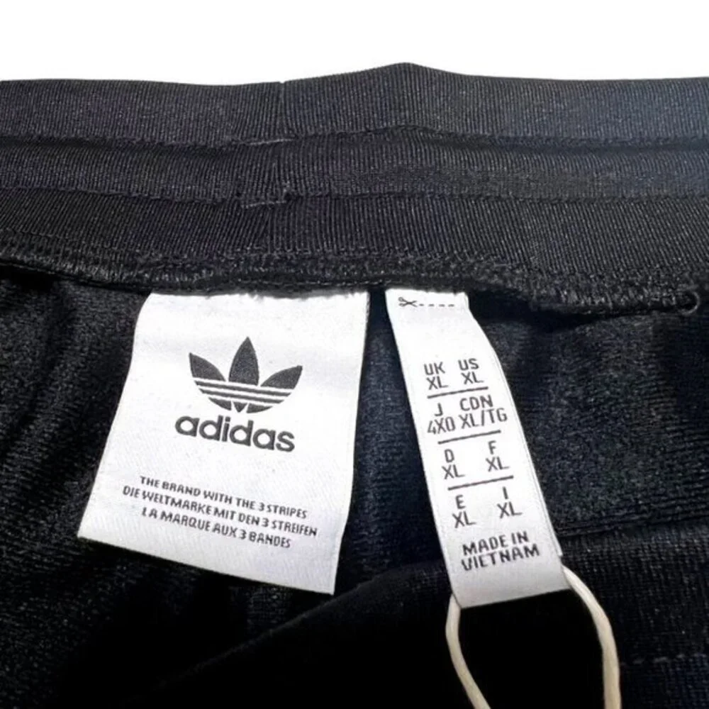 ADIDAS Men's‎ Pants Originals 3 Stripe Track Black/White H31304 Size XL Slim Fit